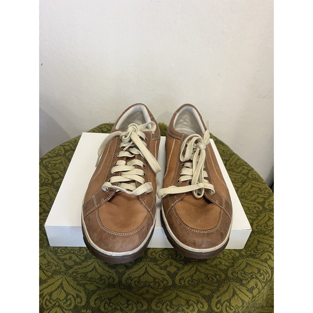 Cole Haan Men's Brown Leather Cushioned Comfort Sneakers Size 10